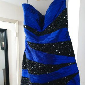 NWT Alexia Admor Midnight Blue and Black ExS Cocktail dress
